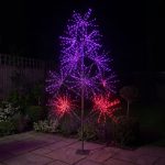 7ft (2.1m) Firework LED Artificial Christmas Twig Tree with APP control