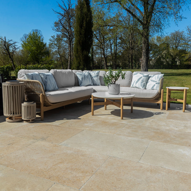 Bracken Outdoors Hampton Acacia Wood and Rope Square Corner Sofa Garden Furniture Set with Coffee Tables - Image 17