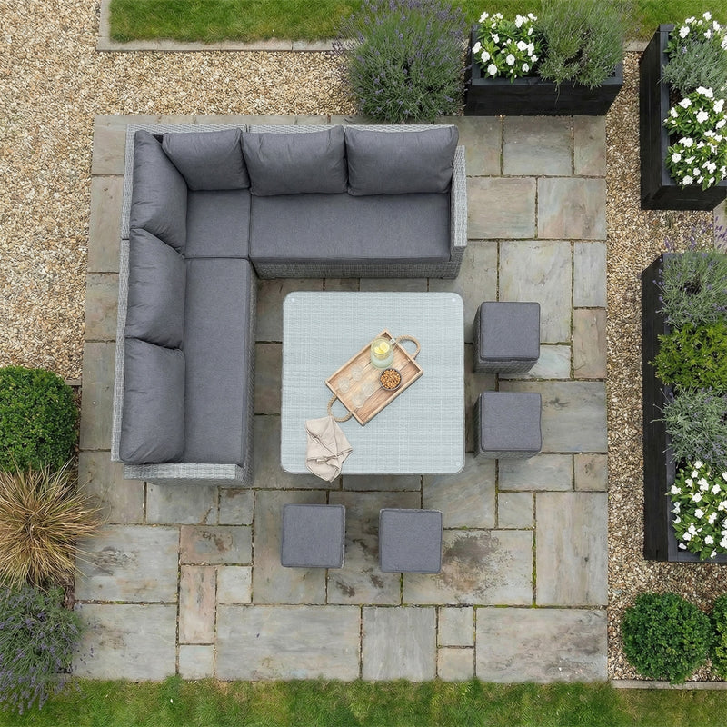 Bracken Outdoors Dakota Square Corner Sofa Garden Furniture Set with Height Adjustable Table - Image 3