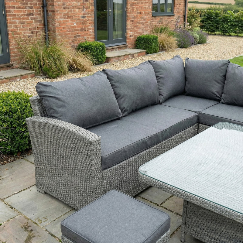 Bracken Outdoors Dakota Square Corner Sofa Garden Furniture Set with Height Adjustable Table - Image 7