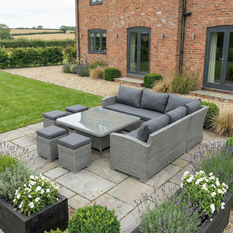 Bracken Outdoors Dakota Square Corner Sofa Garden Furniture Set with Height Adjustable Table - Image 6
