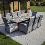Bracken Outdoors Dakota 8 Seat Rectangular Rattan Garden Furniture Set with Recliners