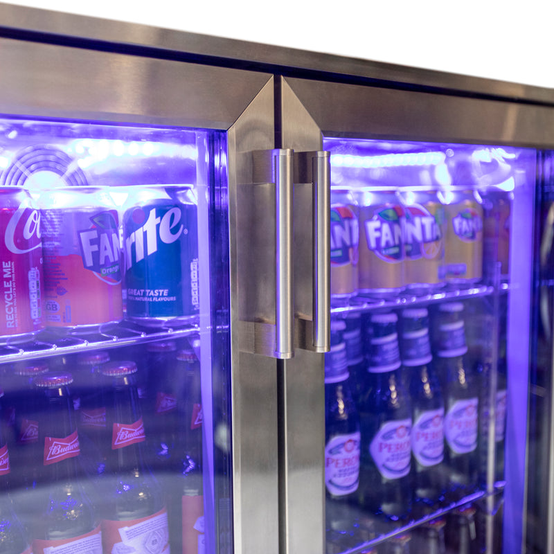 Draco Grills Avalon Outdoor Stainless Steel Double Bar Fridge 208L - Image 3