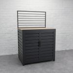 Draco Grills Scandic Aluminium Modular Outdoor Kitchen Double Door Unit with Wood Effect Top