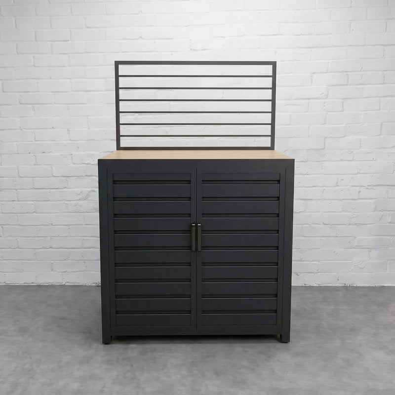 Draco Grills Scandic Aluminium Modular Outdoor Kitchen Double Door Unit with Wood Effect Top - Image 2