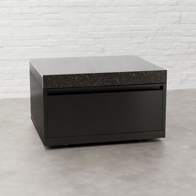 Draco Grills Black Stainless Steel Kamado Low Cabinet with Drawer 70cm Deep
