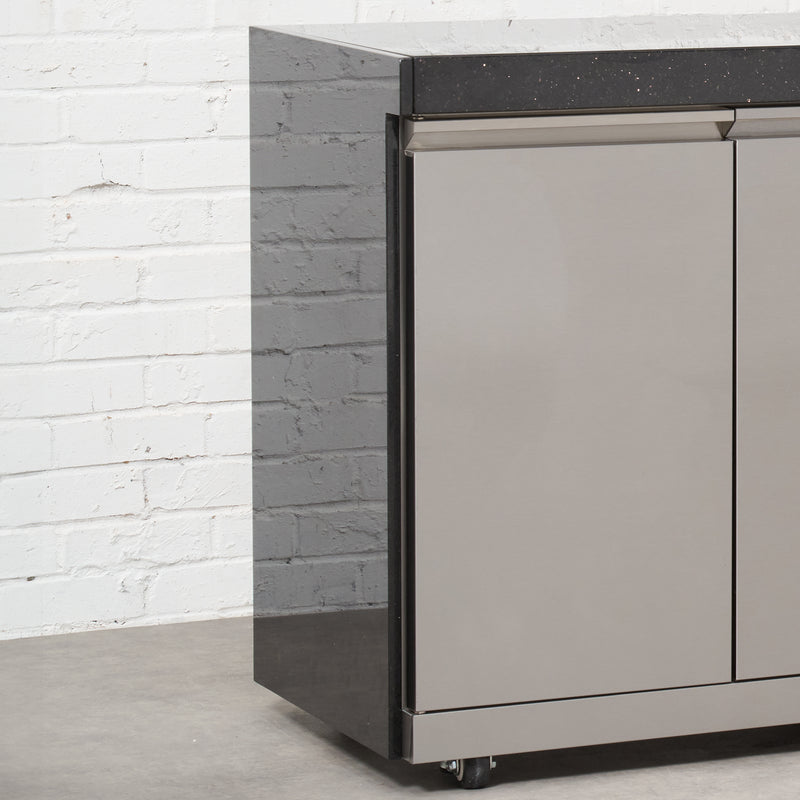 Draco Grills 6 Burner BBQ Modular Outdoor Kitchen with Gas Bottle Cabinet and Double Fridge - Image 15