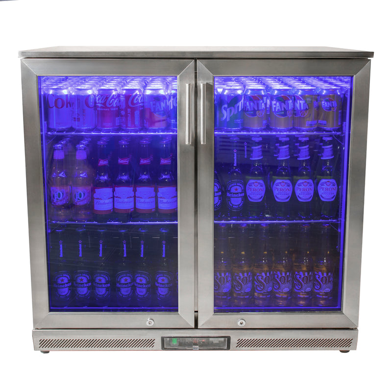 Draco Grills Avalon Outdoor Stainless Steel Double Bar Fridge 208L - Image 2