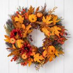 The Christmas Centre 26in Prelit Orchard Autumn Wreath with Warm White Battery Operated LED Lights