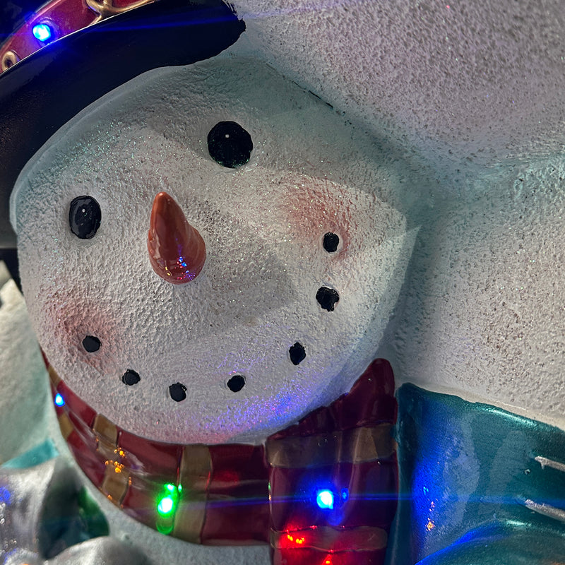 5ft Christmas Snowman Stack with Multicoloured LED Lights - Image 3