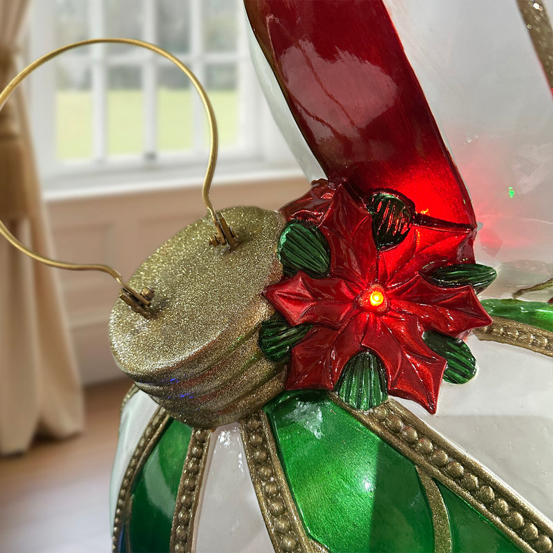 5ft Multi-Coloured Christmas Bauble Stack with Multicoloured LED Lights - Image 3