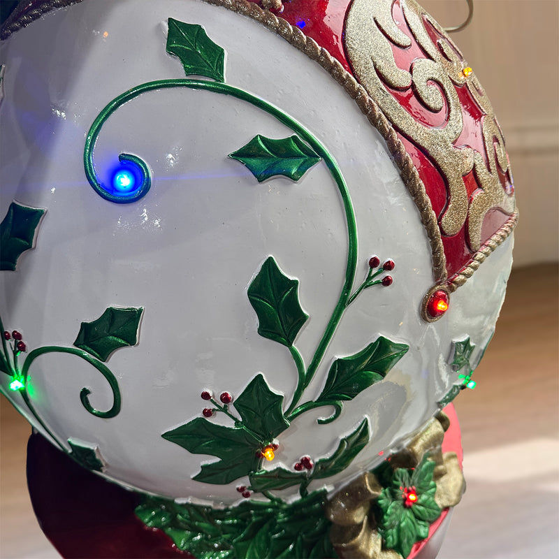 5ft Multi-Coloured Christmas Bauble Stack with Multicoloured LED Lights - Image 4