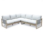 Bracken Outdoors Burford Rope Wooden Square Corner Sofa Garden Furniture Set