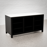 Draco Grills Teak Carbon Line Outdoor Kitchen Island Unit with Ceramic Top