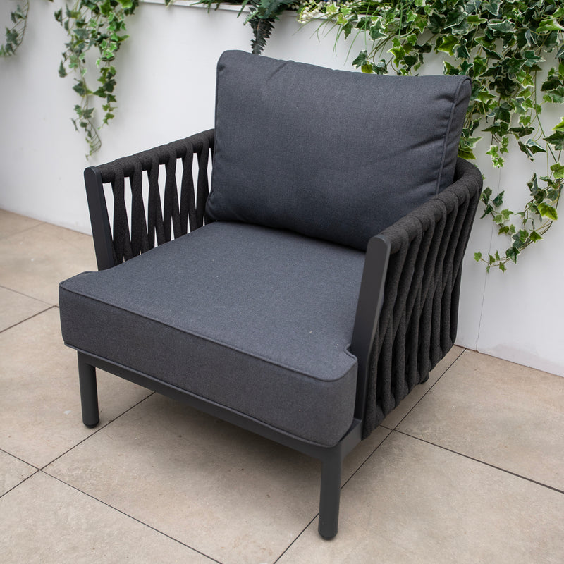 Bracken Outdoors Maldives Rope Aluminium Lounge Garden Sofa Set with Height Adjustable Table - Image 3