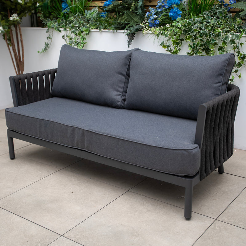 Bracken Outdoors Maldives Rope Aluminium Lounge Garden Sofa Set with Height Adjustable Table - Image 5