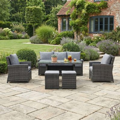 Bracken Outdoors Moreton Lounge Sofa Rattan Casual Dining Garden Furniture Set