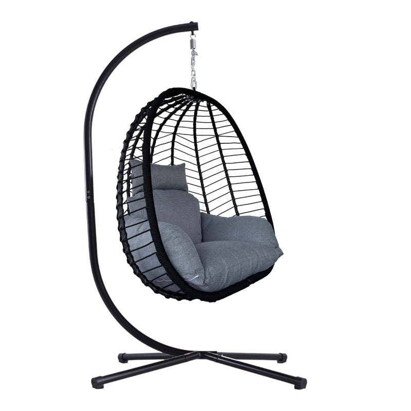 Bracken Outdoors Lindos Rope Folding Hanging Egg Chair - Image 3