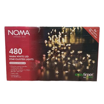 Noma Christmas Warm White LED Star Cluster Lights