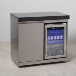 Draco Grills Outdoor Stainless Steel Single Fridge Cabinet with Granite Top 60L