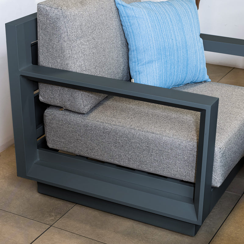 Bracken Outdoors Panama Anthracite Aluminium Lounge Sofa Set with Coffee Table - Image 6