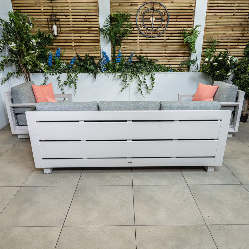 Bracken Outdoors Panama Warm Grey Aluminium Garden Furniture Lounge Sofa Set - Image 7