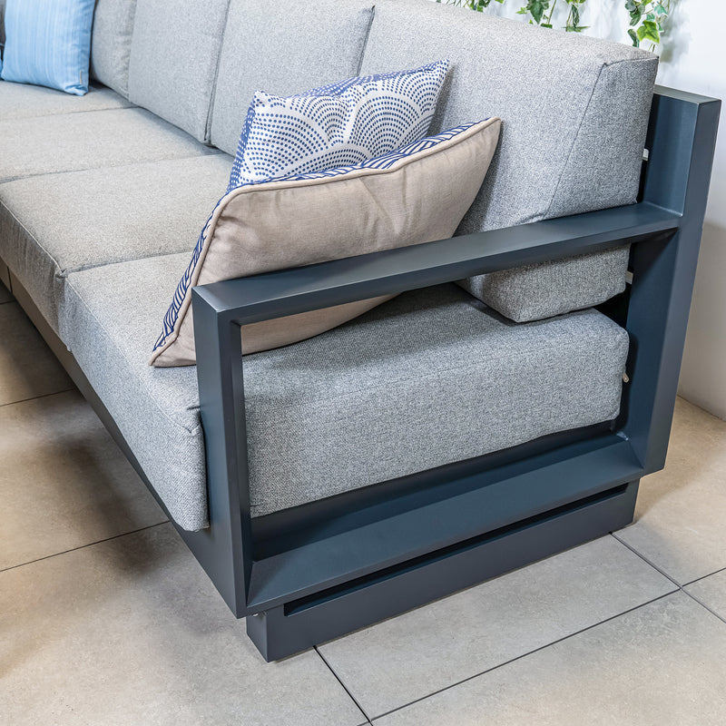 Bracken Outdoors Panama Anthracite Aluminium Rectangular Corner Sofa Set with Coffee Table - Image 5