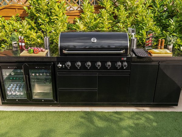 Draco Grills Black Stainless Steel Modular Outdoor Kitchens