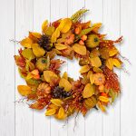 The Christmas Centre 26in Prelit Cedar Autumn Wreath with Warm White Battery Operated LED Lights