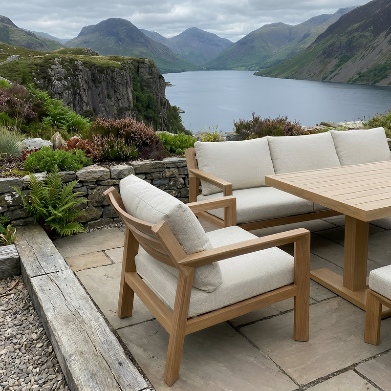 Bracken Outdoors Seville Aluminium Lounge Sofa Garden Furniture Casual Dining Set - Image 3