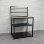 Draco Grills Scandic Aluminium Modular Outdoor Kitchen Shelf Unit with Wood Effect Top