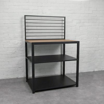 Draco Grills Scandic Aluminium Modular Outdoor Kitchen Shelf Unit with Wood Effect Top