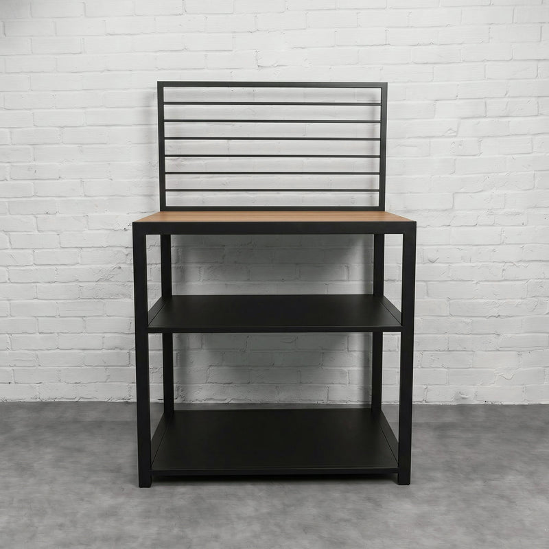 Draco Grills Scandic Aluminium Modular Outdoor Kitchen Shelf Unit with Wood Effect Top - Image 2