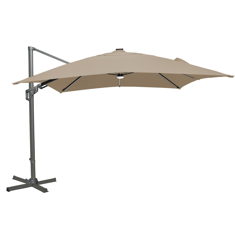 Bracken Outdoors Napoli Sand 3m x 3m Square Cantilever Parasol With LED Lights - Image 5