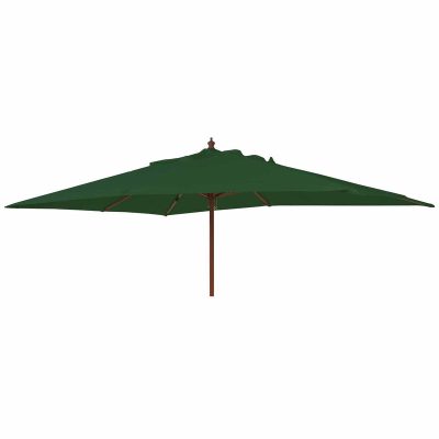 Alexander Rose 3m x 2m Hardwood Rectangular Garden Parasol - Green