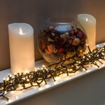 Warm White LED Multi-Function Christmas String Lights with Green Cable 240,360,480,720,960 Bulbs