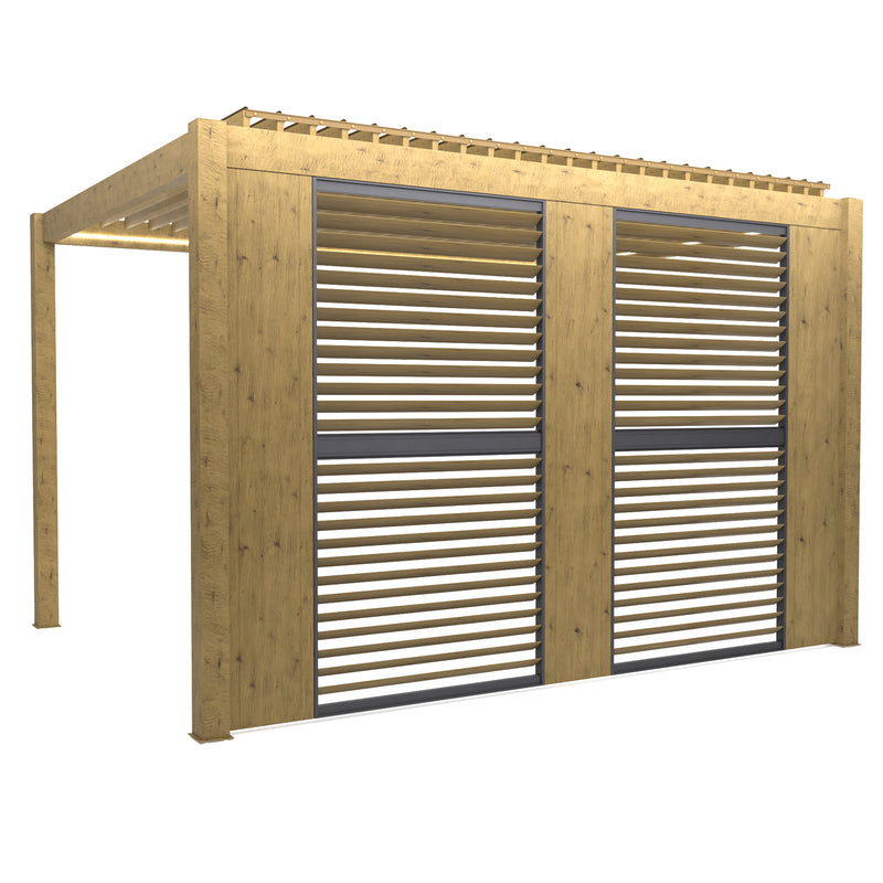 Bracken Outdoors Wood Effect Fixed Panel for Garden Pergolas - Image 2