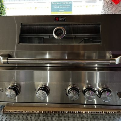 Ex-Display Draco Grills Z440B Deluxe 4 Burner Stainless Steel Build In Gas Barbecue