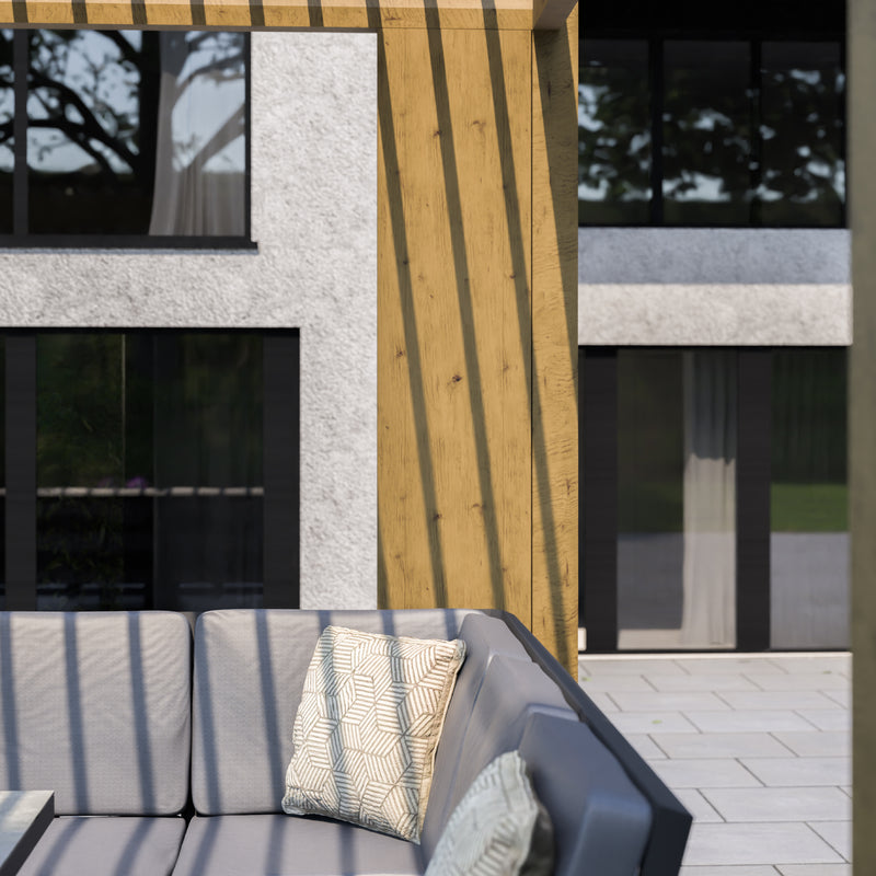 Bracken Outdoors Wood Effect Fixed Panel for Garden Pergolas - Image 3