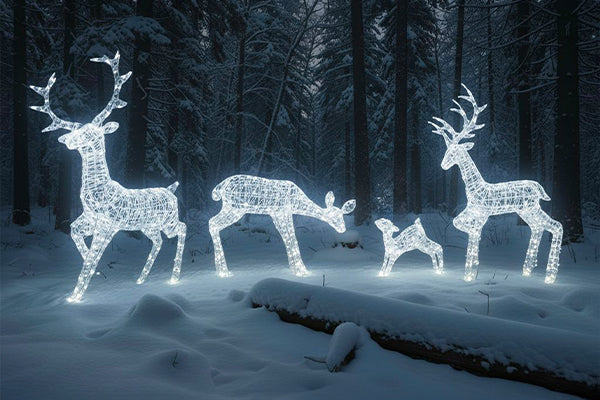 Outdoor Christmas Light Up Reindeers