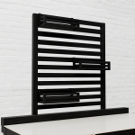Draco Grills Teak Carbon Line Modular Outdoor Kitchen Add on Slatted Shelf with Hook on Boxes
